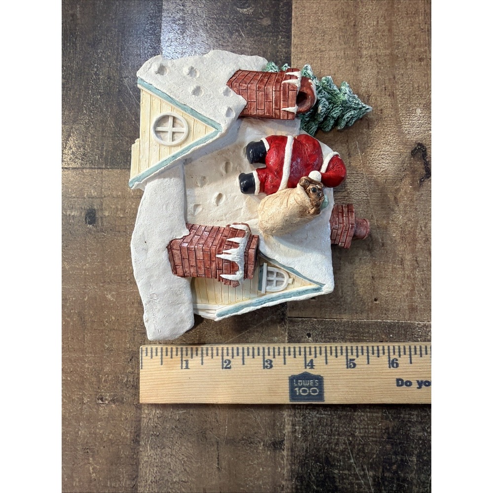 Santa Roof Top Michaels Ltd Classic Memories 3D Sculptured Plaque 1995 Vtg Read - Picture 13 of 15